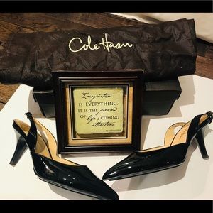 Cole Haan Sling back patent pumps